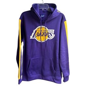Los Angeles Lakers Purple Yellow Hoodie Sweatshirt Medium